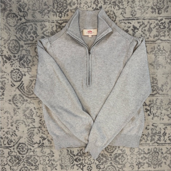 Kilte Los Angeles Gray Half-Zip Women's Sweater - Picture 3 of 9
